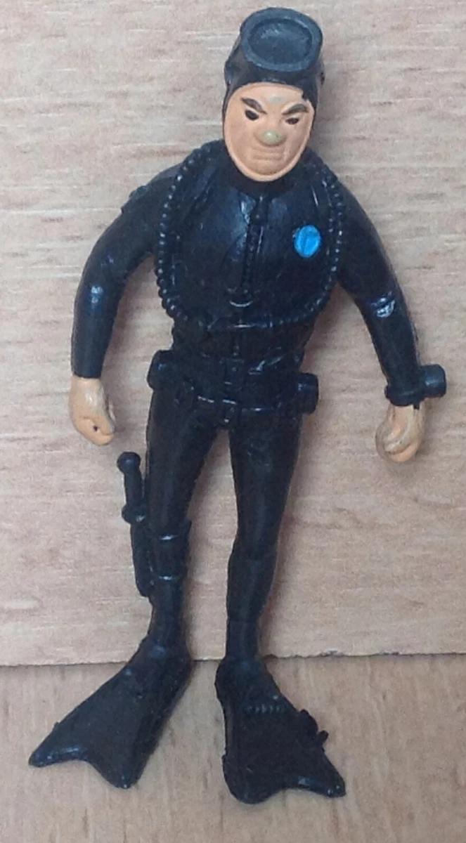 FIGURINE PVC BELVISON ESSO TINTIN KUIFJE HERGE 1973 LE PLONGEUR MASQUE OUVERT