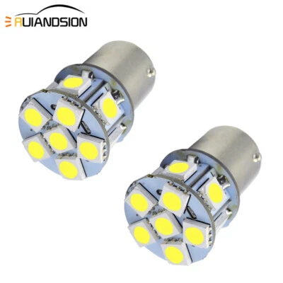 2pcs 6V 1157 P21/5W BAY15D 5050 12 LED Ampoule de feu stop de frein Blanc 6000K - Photo 1/4