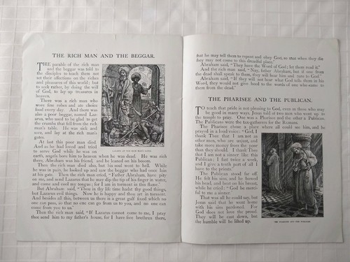 Stories From The Bible 1903 McLoughlin Bros. NY Softcover Color Litho Illustr - Picture 6 of 9