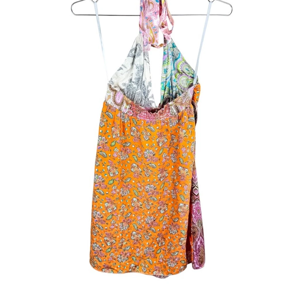 Vestido Halter Alice + Trixie Seda Multicolor Paisley Talla XS Foto 3 de 4