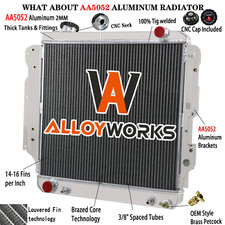 4 Row Aluminum Radiator For 1987-2006 92 Jeep Wrangler Tj Yj 2.4l- 4.2l At Mt