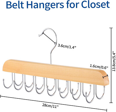 ELONG HOME Belt Hanger for Closet, 2 Pack Closet Organizers and Storage Belt Rac