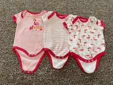 Bloomin' baby Girls Flamingo Aloha Set of 3 Bodysuits 3-6M