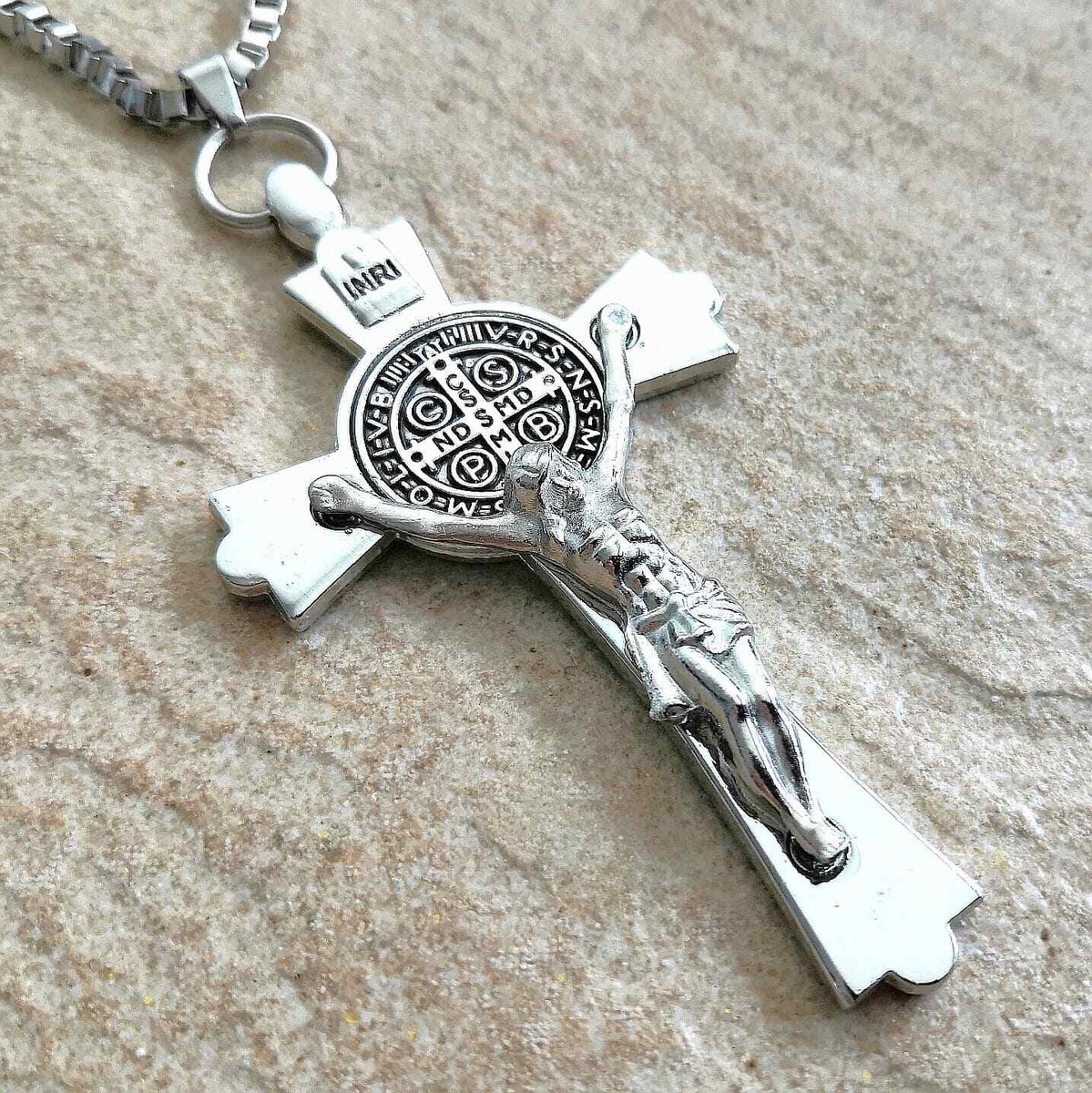 アクセサリー vintage silver925 Jesus cross necklace Sterling Pewter/S925K Silver Jesus Cross Necklace – BGCOPPER