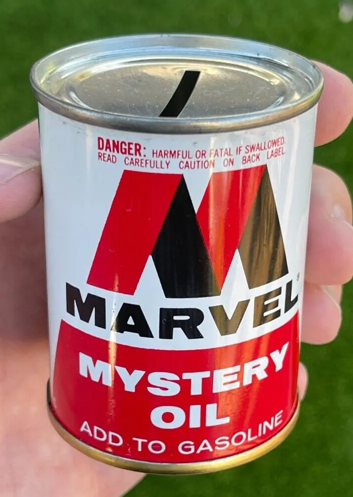 Vintage 1960's MARVEL Mystery Oil Can Promotional Advertising Coin Bank