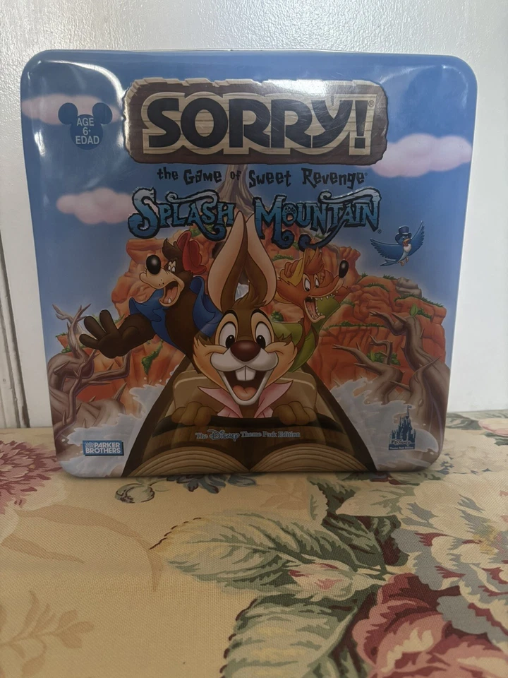 Disney Edición Parque Temático Splash Mountain Sorry Juego de Mesa Incompleto Foto 2 de 4