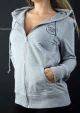 Victoria's Secret VSX Sport Full Zip Hoodie Classic Fleece Logo Sweatshirt Gray