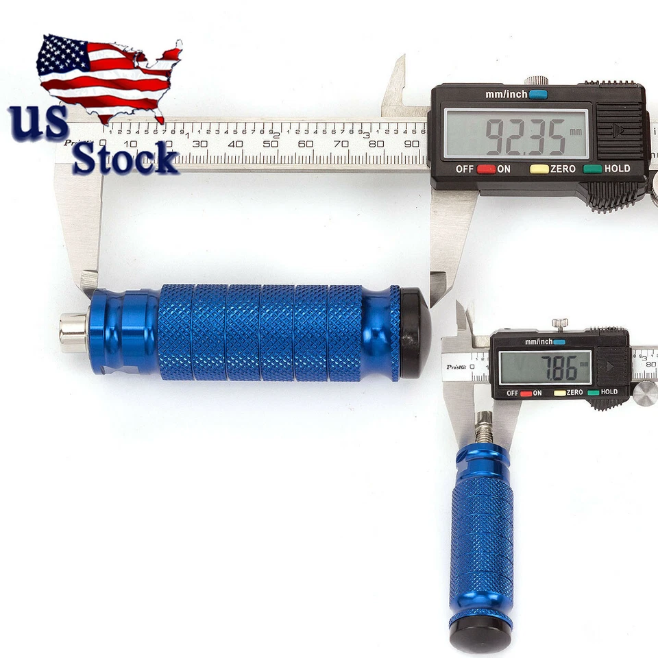 Pedal de clavija de pie CNC para Kawasaki ZX10R ZX6R Ninja300R Ninja250R azul Foto 4 de 4