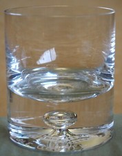 Old Fashioned Whiskey Glass with Air Bubble Bottom   Hand Selected Single Barrel