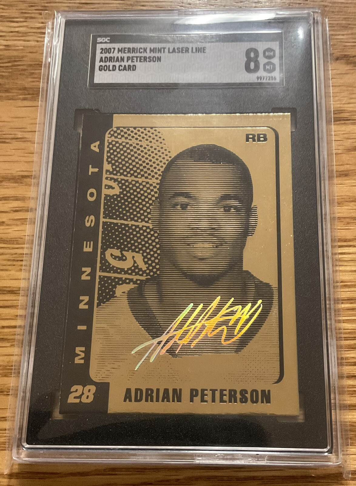 Adrian Peterson Merrick Mint Laser Line Gold Cards # Base