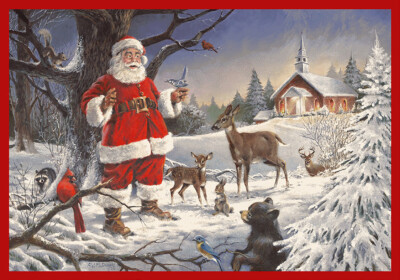 4x6 Milliken Christmas Service Snowy Woods Area Rug - Approx 3'10''x5'4''