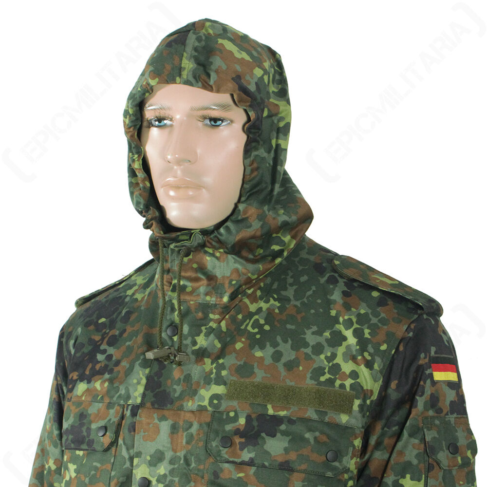 Flecktarn Camo German Army Field Jacket - Removable Liner