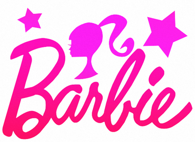 barbie logo sticker