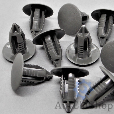10x Türverkleidung Universal Clips Befestigung Klip Halter Panel 8mm Grau