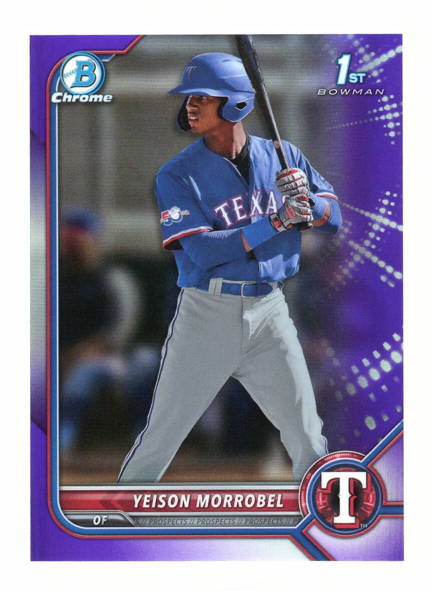 2022 Bowman Chrome #BCP-200 Yeison Morrobel Prospects Purple Refractor #/250