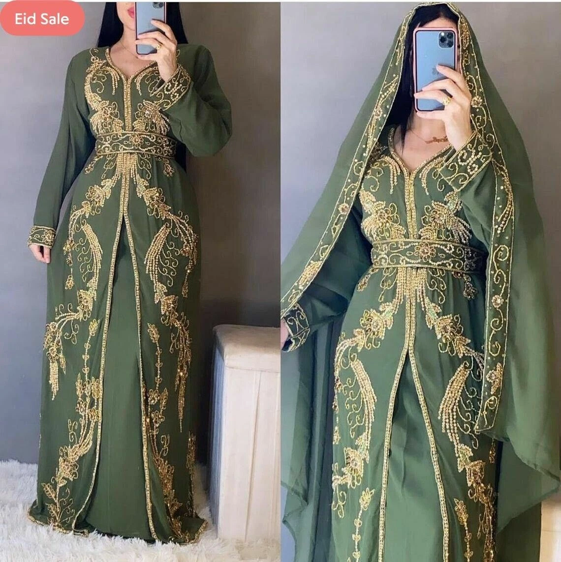 Exclusive Dubai Party Wear Kaftan Moroccan Wedding Gown Takchita Dress For  Women