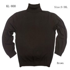 Men's Knitted Sweater 55 cotton 45 Acrylic Turtle Neck Cotton Blend KL 800