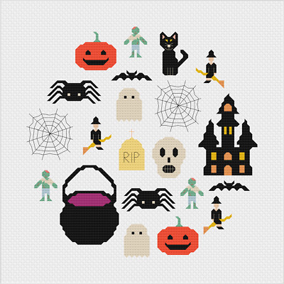 Halloween Kreuzstichmuster von Meloca Designs