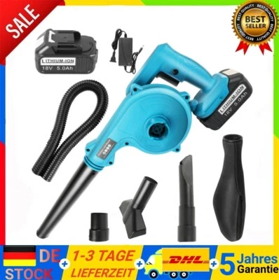 AGP Für Makita 18V 2in1 Elektrische Laubbläser Mit 2 Akku Gebläse Laubsauger Bläser