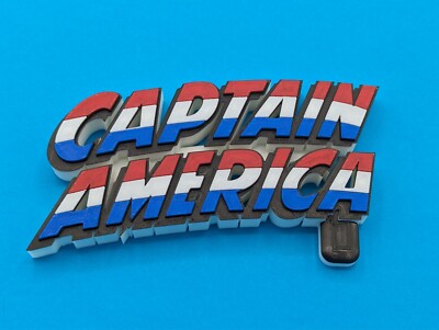 Captain America Classic - 3D gedrucktes Logo für Schreibtisch oder Wandhalterung. 200mm breit