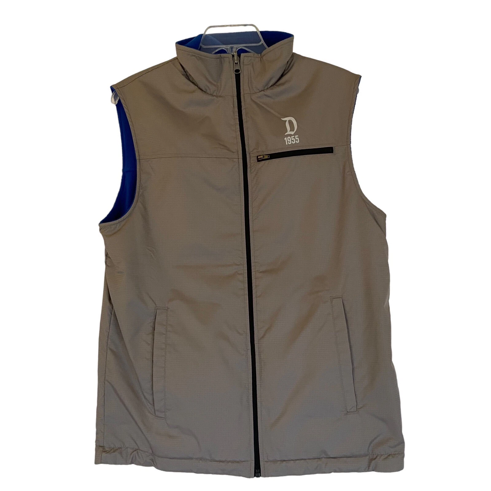 Disney Parks Men’s Reversible Fleece￼ Vest Size S Gray Blue
