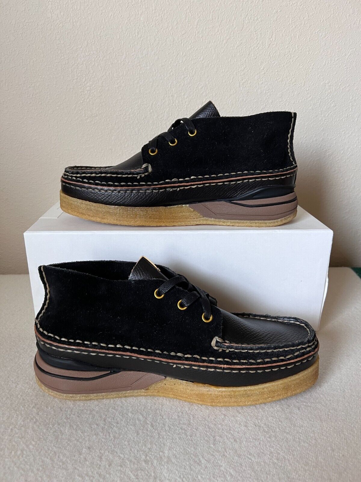 Visvim Canoe Moc II Folk - Size 9 - Black Suede Sneakers - Brand New