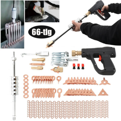 66 Stk Dent Puller Karosserie Auto Reparatur Spotter Schweißgerät Ausbeul Kit