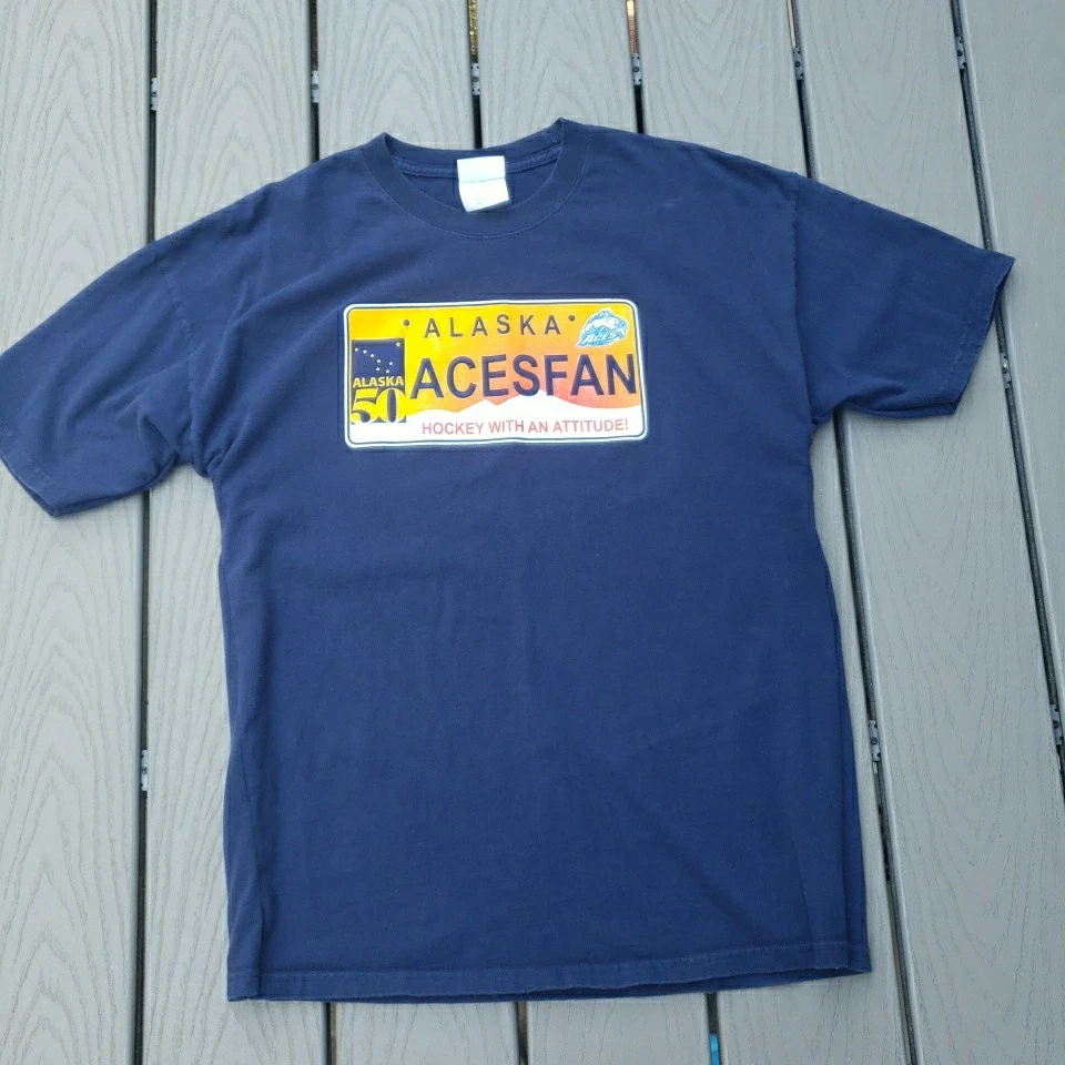 Maillot De Hockey Alaska Aces CCM - Taille Jeunesse XL - Neuf Sans étiquette - Équipe ECHL Rare