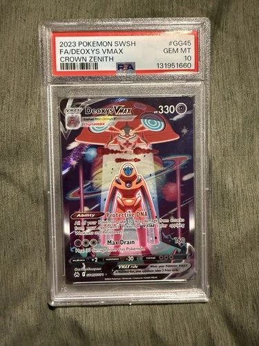 Deoxys VSTAR Crown Zenith: Galarian Gallery Ultra Rare Card GG46/GG70 PSA 10