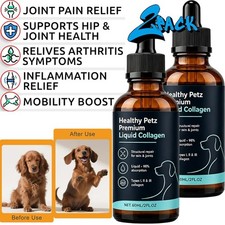 2X Healthy Petz Premium Liquid Collagen For Dogs, Supplement With Collagen, 60ml