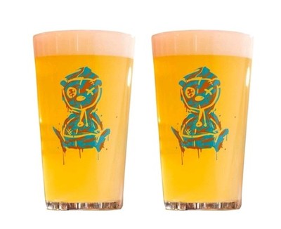 Tiny Rebel Blue Pint Glas x2