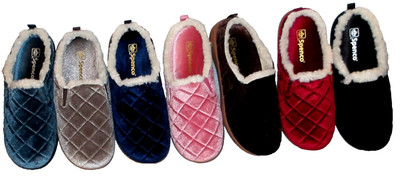 New Spenco Orthotic Quilted Velveteen Slippers 6 M, 7 color choices
