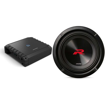 Alpine R2-W8D2 8'' R-Series Sub w/ S2-A60M Mono Amp Bundle