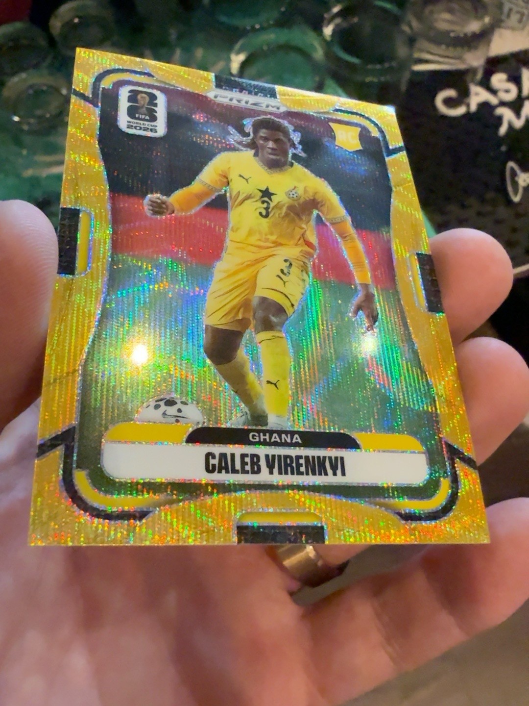 2026 Panini Prizm Fifa World Cup - Caleb Yirenkyi #227 Gold Prizm /10 view 3