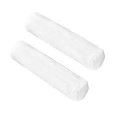 2 Pcs White Cervical Neck Roll Pillow Covers, round Bolster