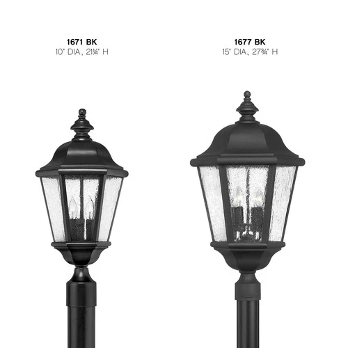 Hinkley Lighting H1671 Edgewater 120v 3 Light 20.5" Tall Post - Black - Picture 5 of 5