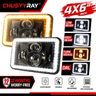 DOT Approved 4x6" Led Headlights w/ DRL For Chevrolet S10 1995 1996 1997 Pickup