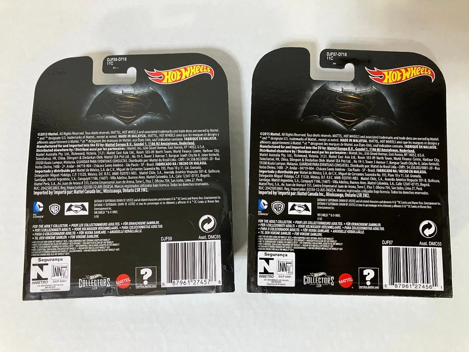 Hot Wheels 2015 Retro Entertainment Batman v Superman Batmobile, Batwing - Image 3 of 4