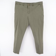 Faded Glory Chino Pants Womens Size 18 Green Cotton Blend Skinny Ankle Pockets