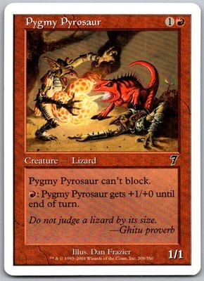 Pygmy Pyrosaur 208 Common 7th Edition Magic: The Gathering Lightly Played