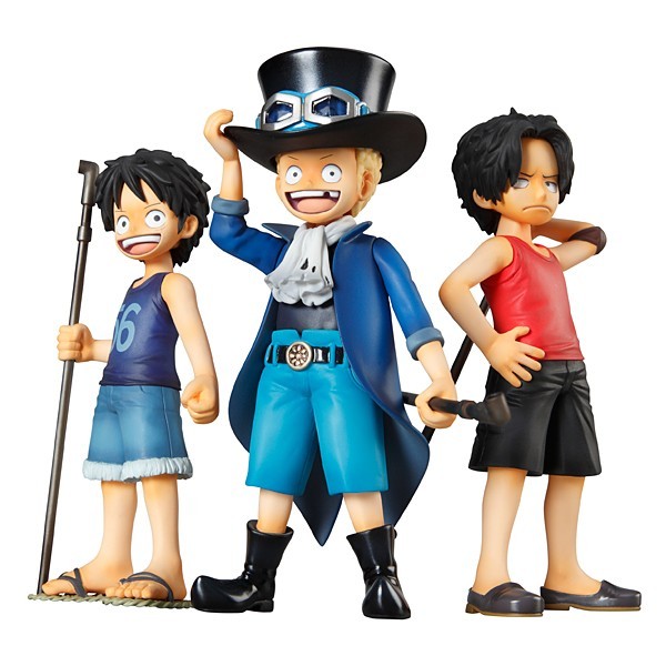 One Piece Portrait.Of.Pirates CB-EX Luffy & Ace, Sabo Figure Set