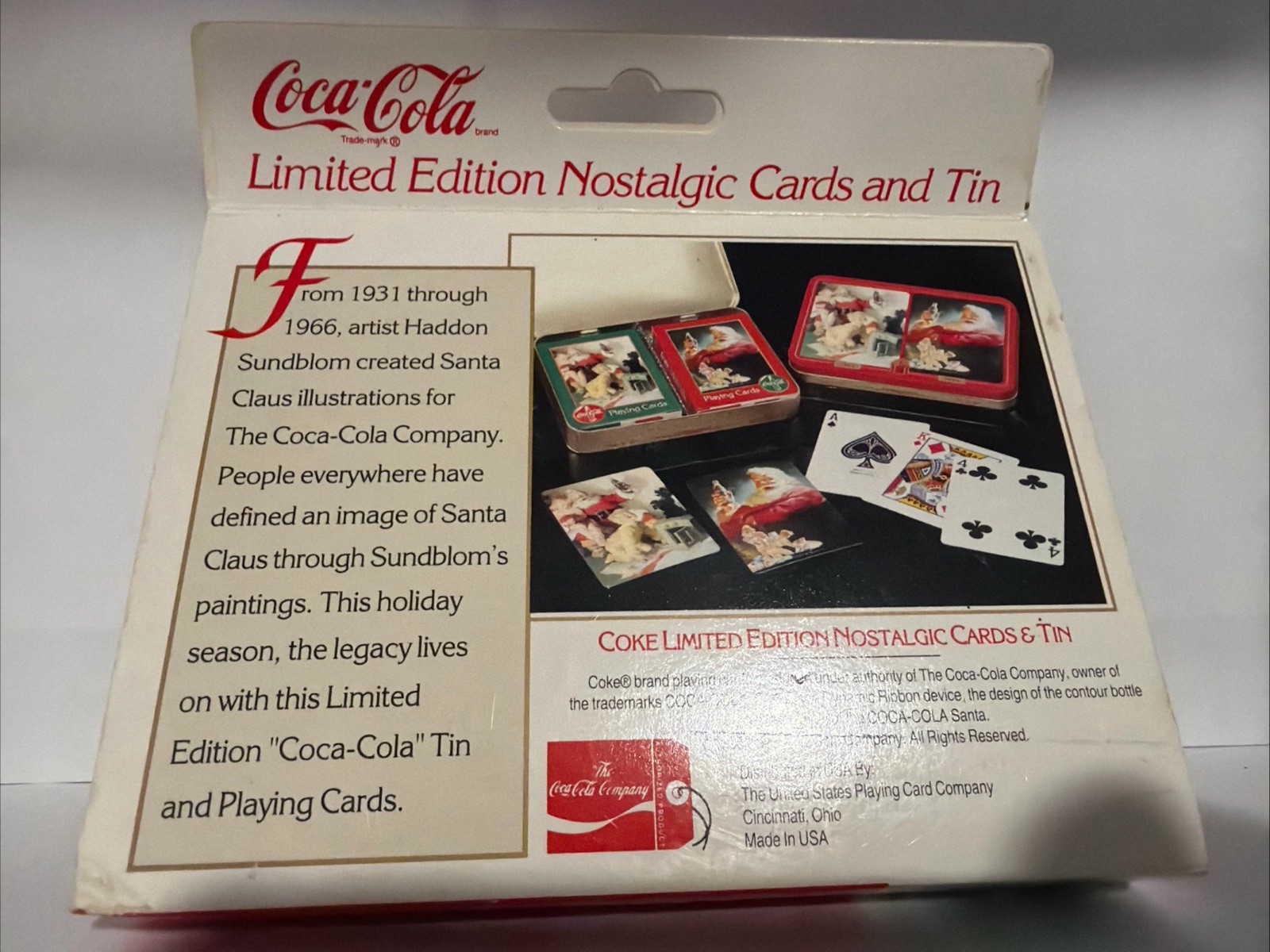 Coca-Cola Nostalgia Limited Edition 2 Playing Card Decks In A Collectible Tin