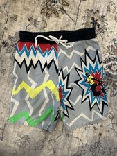 Vintage Kids Swimm Trunks Jimmy Jean Made In USA Size Medium Multicolor