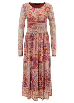 Aniston Midikleid Ethno Print Größe 18 LB 3575