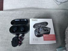 TOZO T10 True Wireless Stereo Earbuds   White   IPX8 Waterproof   Smart Touch