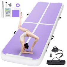 10ft Inflatable Air Gymnastics Mat Training Mats 4 inches Thickness Gymnastic...