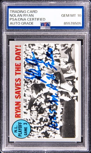 1970 Topps # 197 Nolan Ryan Auto (Inscribed) PSA DNA 10 GEM MINT