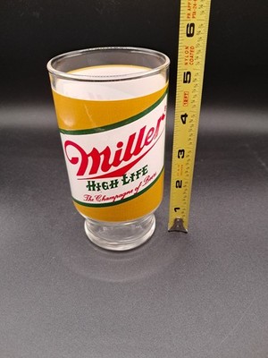 Vintage Miller High Life ''The Champagne of Beers'' Drinking Glass