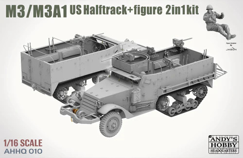 Andy's Hobby Headquarters 1/16 M3/M3A1 US Halftrack (kit 2 in 1) - Foto 4 di 12