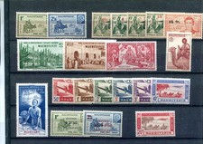 Mauritania – 1941-44 Vichy Issues, 21 mint stamps = 6 complete sets + oddments